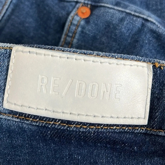Re/Done 90's High Rise Ankle Crop Jeans in Western Rinse - Size 24 - Picture 6 of 10